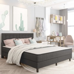 Sonata Боксспринг легло, тъмносиво, текстил, 160x200 см - Легла