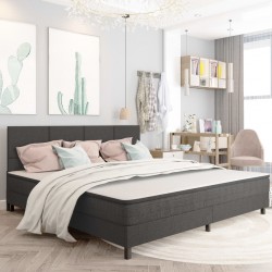 Sonata Боксспринг легло, тъмносиво, текстил, 200x200 см - Легла