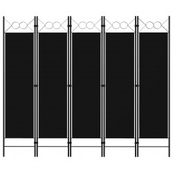 Sonata Параван за стая, 5 панела, черен, 200x180 см - Аксесоари за Всекидневна