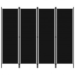 Sonata Параван за стая, 4 панела, черен, 200x180 см - Аксесоари за Всекидневна