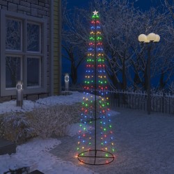 Sonata Коледна елха конус, 136 LED пъстри, декорация, 70x240 см - Сезонни и Празнични Декорации