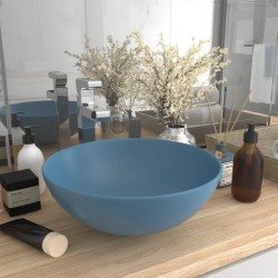 Sonata Керамична мивка за баня, светлосиня, кръгла - Мивки и Смесители