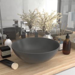 Sonata Керамична мивка за баня, тъмносива, кръгла - Мивки и Смесители