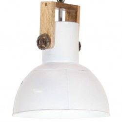 Sonata Индустриална пенделна лампа 25 W бяла кръгла манго 32 см E27 - Осветителни тела