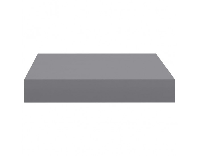 Sonata Окачен стенен рафт, сив, 23x23,5x3,8 см, МДФ