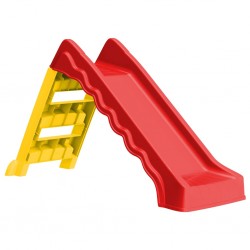 Sonata Сгъваема пързалка за деца, за закрито/открито, червено и жълто - Детски играчки