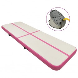 Sonata Надуваем дюшек за гимнастика с помпа, 400x100x15 см, PVC, розов - Спортни Игри
