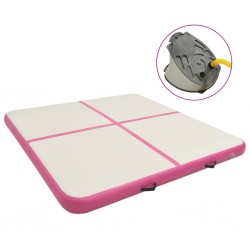 Sonata Надуваем дюшек за гимнастика с помпа, 200x200x10 см, PVC, розов - Спортни Игри