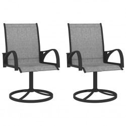 Sonata Градински въртящи се столове, 2 бр, textilene и стомана, сиви - Градински столове