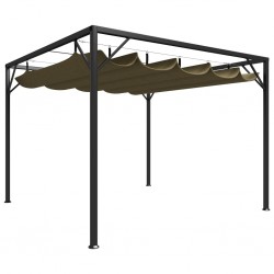 Sonata Градинска шатра с прибиращ се покрив, 3x3 м, таупе, 180 г/м² - Външни Структури