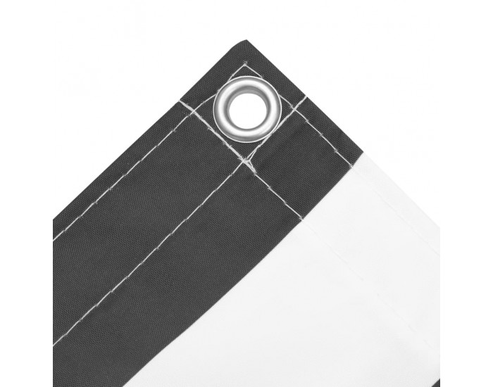 Sonata Балконски параван, антрацит и бяло, 75x400 см, оксфорд плат