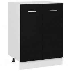 Sonata Долен шкаф, черен, 60x46x81,5 см, ПДЧ - Кухненски шкафове