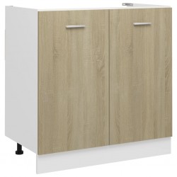 Sonata Долен шкаф за мивка, дъб сонома, 80x46x81,5 см, ПДЧ - Кухненски шкафове