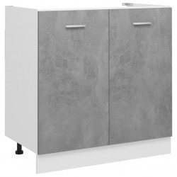 Sonata Долен шкаф за мивка, бетонно сив, 80x46x81,5 см, ПДЧ - Кухненски шкафове