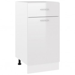 Sonata Долен шкаф с чекмеджета, бял гланц, 40x46x81,5 см, ПДЧ - Кухненски шкафове