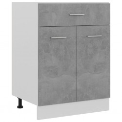 Sonata Долен шкаф с чекмедже, бетонно сив, 60x46x81,5 см, ПДЧ - Кухненски шкафове