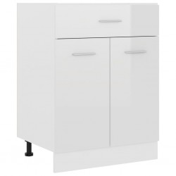 Sonata Долен шкаф с чекмедже, бял гланц, 60x46x81,5 см, ПДЧ - Кухненски шкафове
