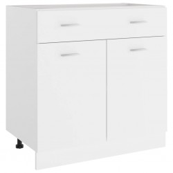 Sonata Долен шкаф с чекмедже, бял, 80x46x81,5 см, ПДЧ - Кухненски шкафове