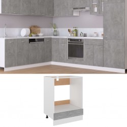 Sonata Шкаф за фурна, бетонно сив, 60x46x81,5 см, ПДЧ - Кухненски шкафове