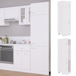 Sonata Шкаф за хладилник, бял, 60x57x207 см, ПДЧ - Кухненски шкафове