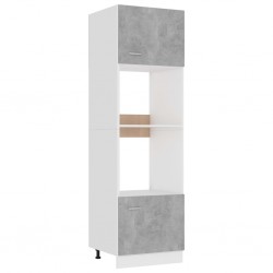Sonata Шкаф за микровълнова, бетонно сив, 60x57x207 см, ПДЧ - Кухненски шкафове