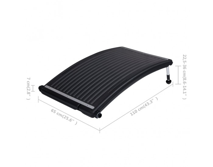 Sonata Извит соларен панел за отопление за басейн, 110x65 см