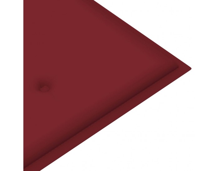 Sonata Възглавница за градинска пейка виненочервена 100x50x4 см плат