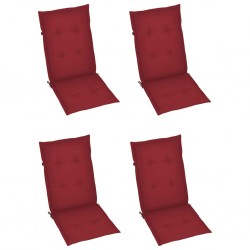 Sonata Възглавници за градински столове 4 бр виненочервени 120x50x4 см - Градински столове