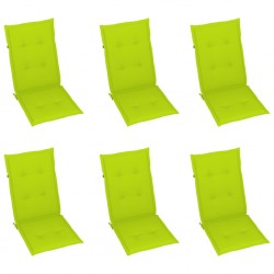 Sonata Възглавници за градински столове 6 бр светлозелени 120x50x4 см - Градински столове