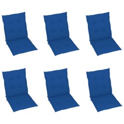 Sonata Възглавници за градински столове 6 бр кралско сини 100x50x4 см - Градински столове