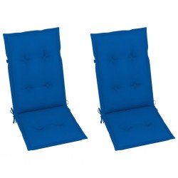 Sonata Възглавници за градински столове 2 бр кралско синьо 120x50x7 см - Градински столове