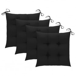 Sonata Възглавници за градински столове 4 бр черни 50x50x7 см плат - Градински столове
