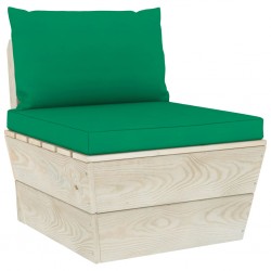Sonata Палетни възглавници за диван, 2 бр, зелени, текстил - Двор и Градина