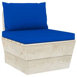 Sonata Палетни възглавници за диван, 2 бр, сини, текстил - Двор и Градина