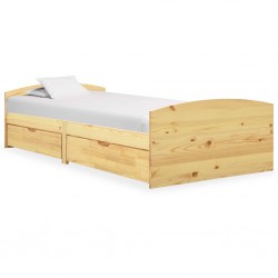 Sonata Рамка за легло с 2 чекмеджета, бор масив, 90x200 см - Легла