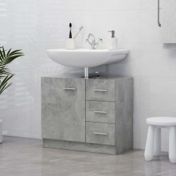 Sonata Долен шкаф за мивка, бетонно сив, 63x30x54 см, ПДЧ - Шкафове за Баня