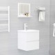 Sonata Огледало за баня, бял гланц, 40x10,5x37 см, ПДЧ