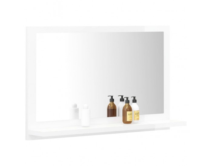 Sonata Огледало за баня, бял гланц, 60x10,5x37 см, ПДЧ