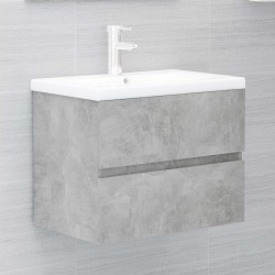 Sonata Долен шкаф за мивка, бетонно сив, 60x38,5x45 см, ПДЧ - Шкафове за Баня