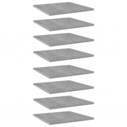Sonata Рафтове за етажерка, 8 бр, бетонно сиви, 40x40x1,5 см, ПДЧ - Етажерки