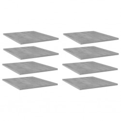 Sonata Рафтове за етажерка, 8 бр, бетонно сиви, 40x50x1,5 см, ПДЧ - Етажерки