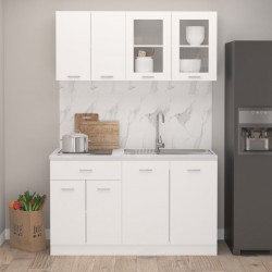 Sonata Комплект кухненски шкафове от 4 части, бял, ПДЧ - Сравняване на продукти