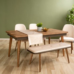 Комплект маса + 4 стола и пейка Antik - Комплекти маси и столове