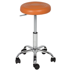Табуретка с колелца модел Memo-3075 - оранжев - Мека мебел