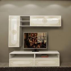 Tv wall bianco - Комплекти Мебели