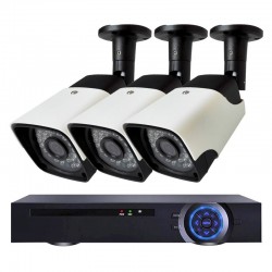 Комплект за видеонаблюдение с 3 Full HD IP камери и NVR - Видеонаблюдение и Алармени системи