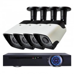 Комплект за видеонаблюдение с 4 Full HD IP PoE камери и NVR - Видеонаблюдение и Алармени системи