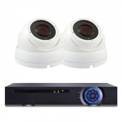 Комплект за видеонаблюдение с 2 Full HD куполни IP PoE камери и NVR - Видеонаблюдение и Алармени системи