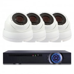 Комплект за видеонаблюдение с 4 Full HD куполни IP PoE камери и NVR - Видеонаблюдение и Алармени системи
