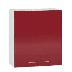 Горен шкаф - B 60/68-Е20, за вграден абсорбатор/червен гланц - Кухненски шкафове